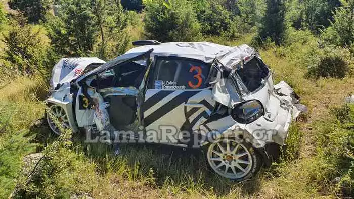 Aτύχημα στο 41ο Ράλι Φθιώτιδας: Αγωνιστικό αυτοκίνητο βγήκε εκτός δρόμου – Ένας τραυματίας