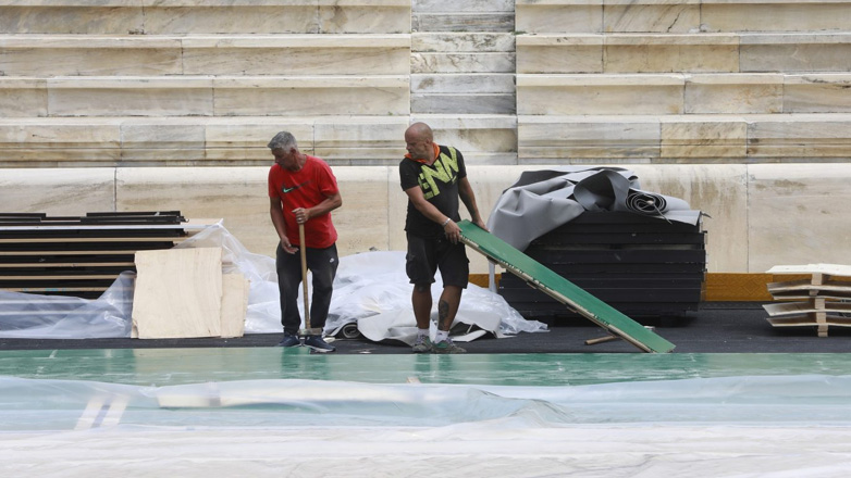 Η μετατροπή του Παναθηναϊκού Σταδίου σε γήπεδο μπάσκετ