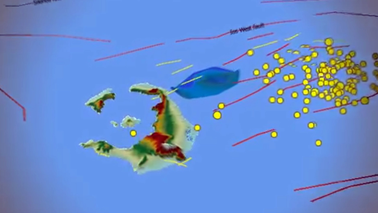 Το μπαράζ σεισμών της Σαντορίνης σε ένα πρωτοποριακό 3D βίντεο