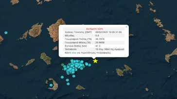 Ισχυρός σεισμός 5 ρίχτερ μεταξύ Σαντορίνης και Αμοργού – Άκης Τσελέντης: «Σας έλεγα να μην πιστεύετε στο αφήγημα ότι εξασθενεί η ακολουθία»