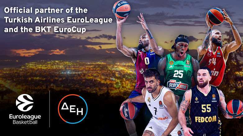 Η ΔΕΗ επίσημος χορηγός της Euroleague Basketball μέχρι το 2027