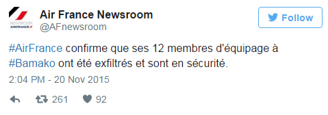 To tweet της «Air France» για την απελευθέρωση των εργαζομένων