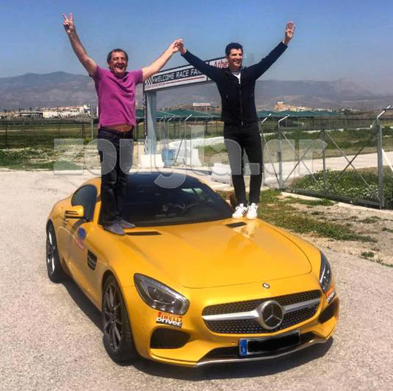 Κώστας Στεφανής και Σάκης  Ρουβάς πάνω στη... Mercedes AMG GT S των 200.000 ευρώ!