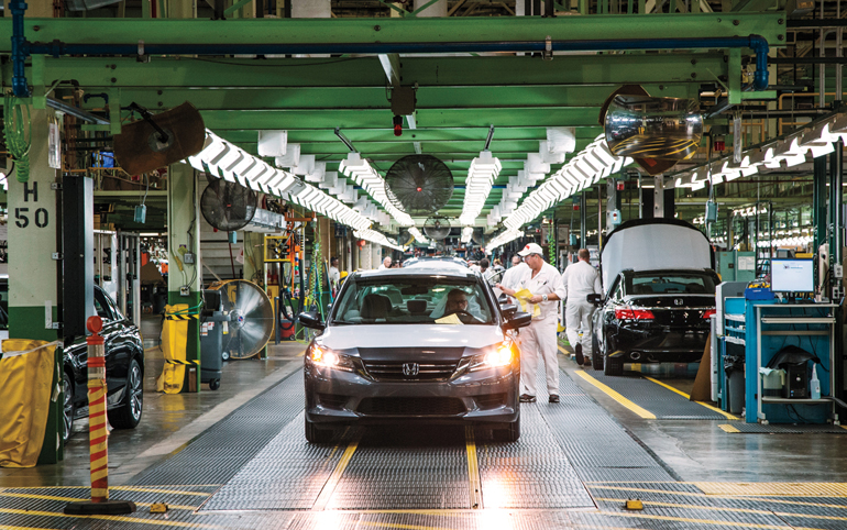 Η παραγωγή των αυτοκινήτων Honda γίνονται υπό αυστηρές προδιαγραφές...
