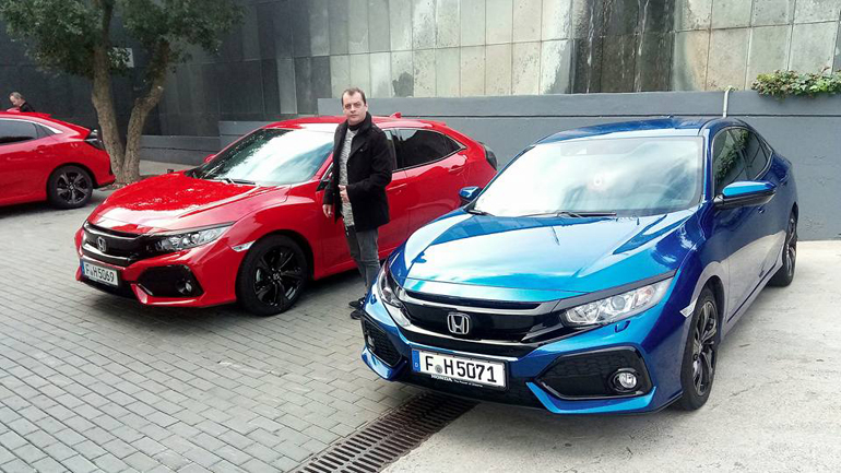 O Γιάννης Τσιρογιάννης ταξίδεψε στην Βαρκελώνη για να οδηγήσει το νέο Honda Civic