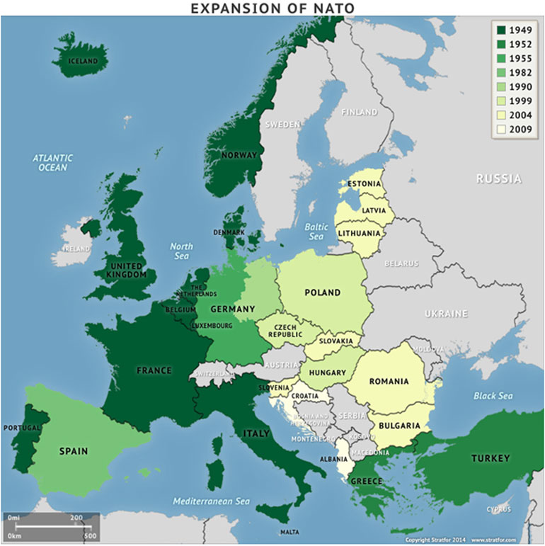 Και η συμμετοχή των ευρωπαϊκών χωρών στο ΝΑΤΟ χρονολογικά