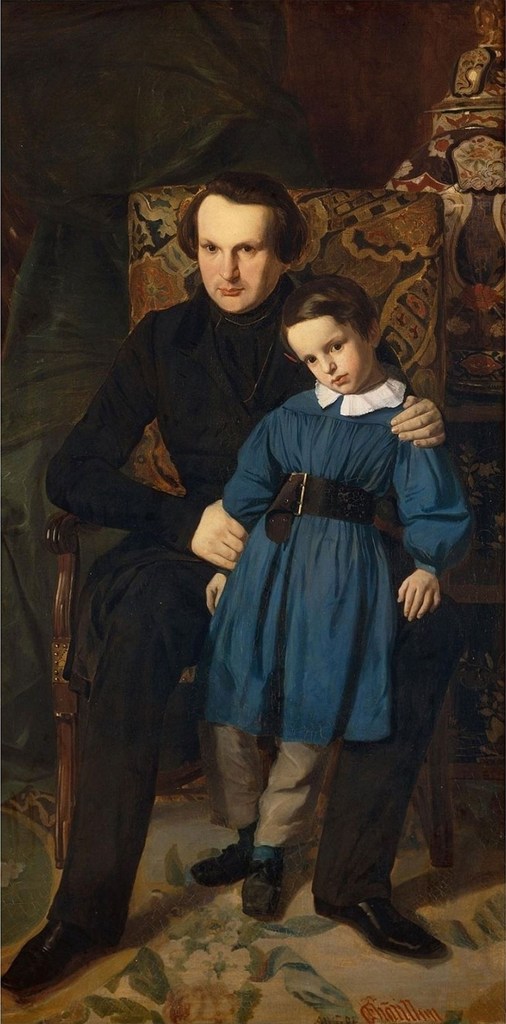 Ο Ουγκώ με την κόρη του Λεοπολδίνη