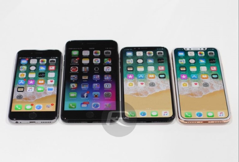 iPhone 6s, iPhone 7 Plus και iPhone 8 (από αριστερά)