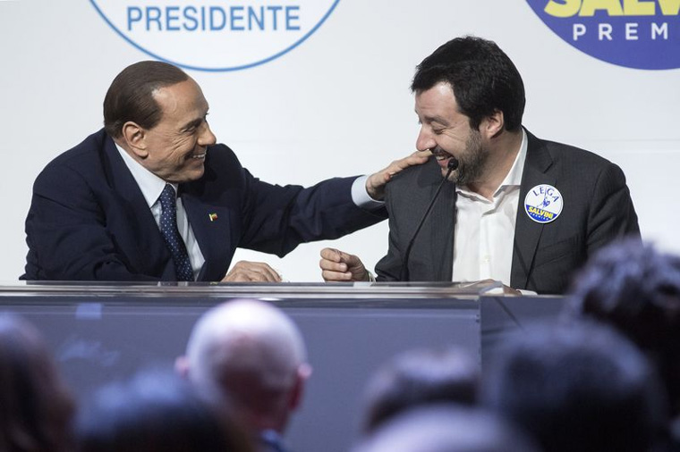 Oι Silvio Berlusconi και Matteo Salvini