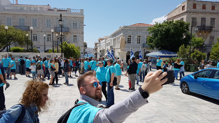 Μία αναμνηστική selfie πριν την έναρξη του... αγώνα!