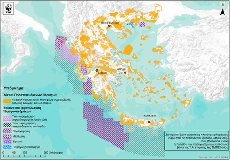 Χάρτης των “οικοπέδων” που γειτνιάζουν με το δίκτυο προστατευόμενων περιοχών