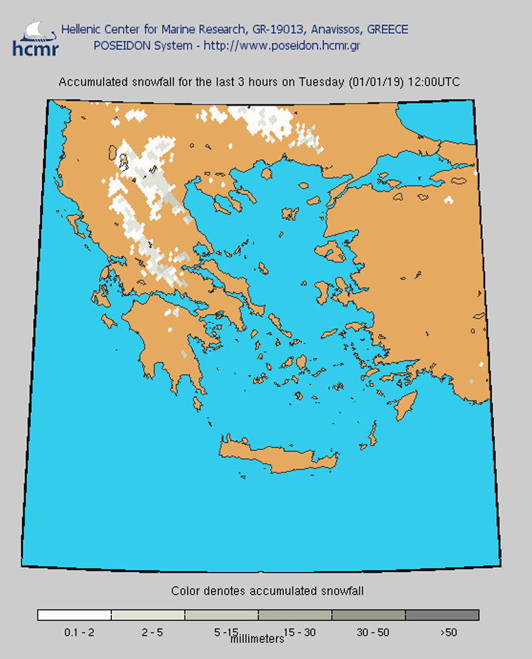 Χιονόπτωση ανήμερα Πρωτοχρονιάς