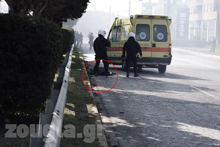 Στον κόκκινο κύκλο ο τραυματίας