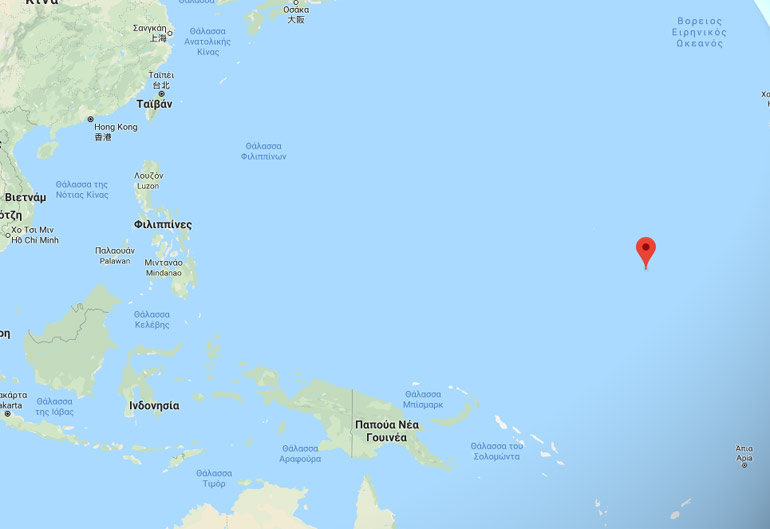 Στην κουκκίδα οι Νήσοι Μάρσαλ, που ανήκουν στις ΗΠΑ, όπου μεταφέρεται το πλοίο της Βόρειας Κορέας