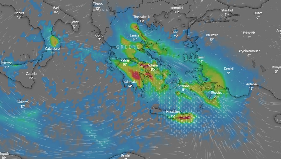 Βαθύ βαρομετρικό χαμηλό αναμένεται να επηρεάσει τη χώρα την Κυριακή προς Δευτέρα