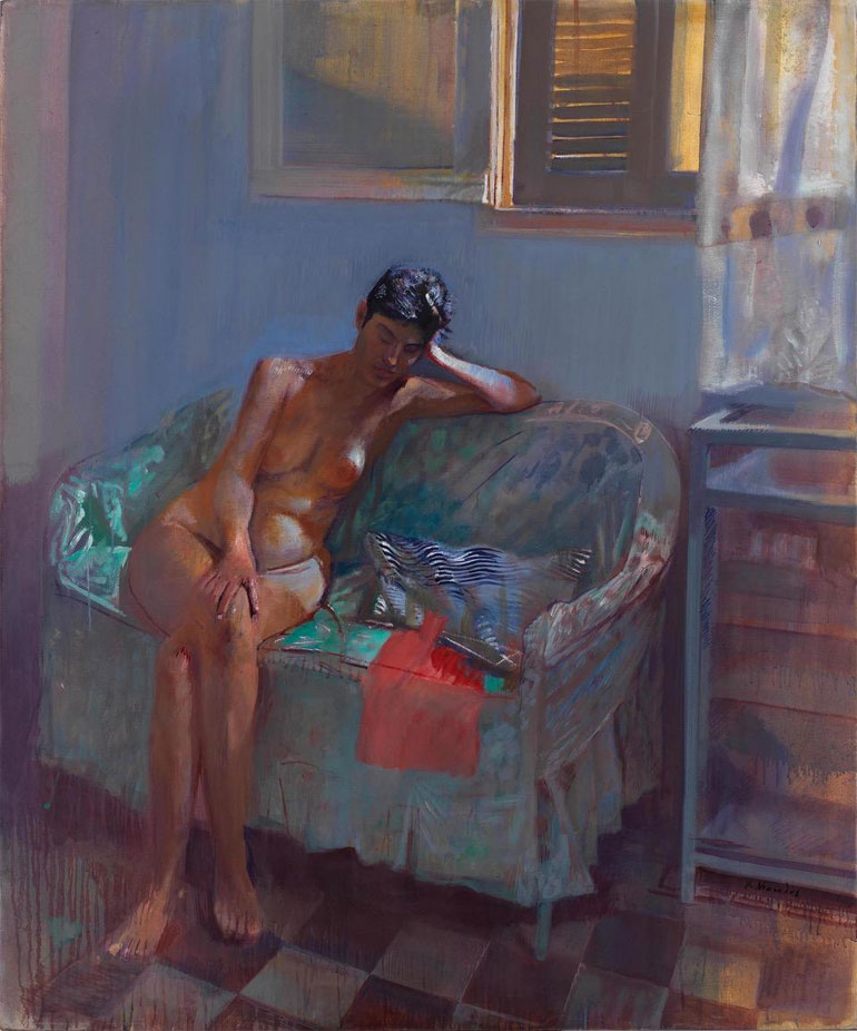 Νταούλας Κωνσταντίνος - Nude, 1989, oil on canvas - 180x152