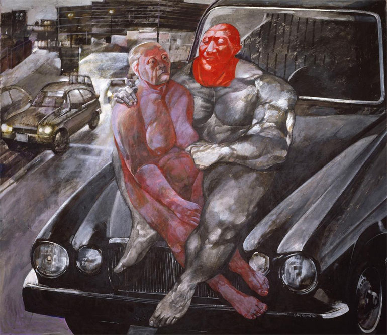 Μωραΐτη Ελένη - Untitled, 1987, acrylic on canvas, 203x236