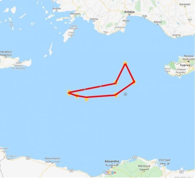 Η περιοχή της τουρκικής Navtex