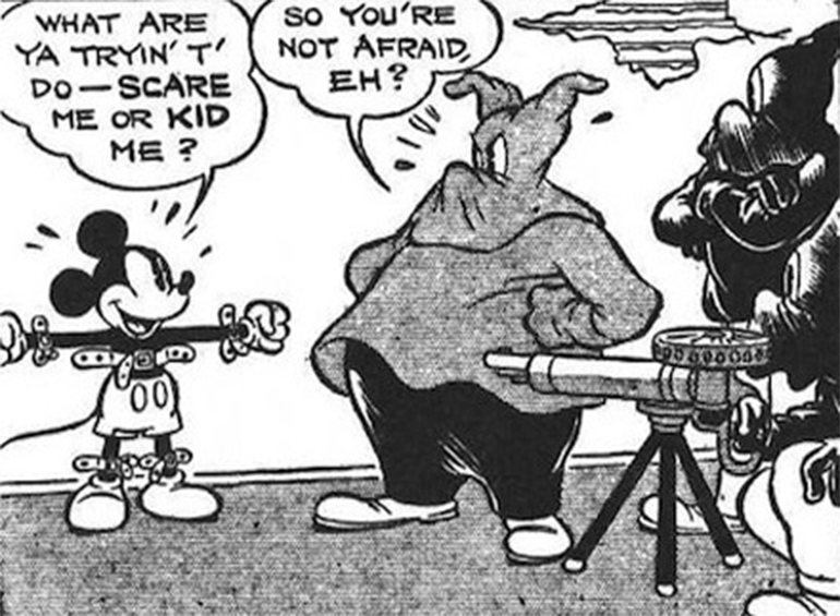 Ο Μίκυ Μάους σε κόμικ στριπ του 1930