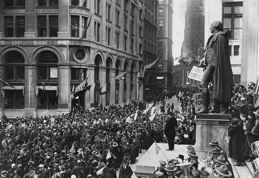 Ημέρα Ανακωχής, Wall Street, 1918. The New York Times