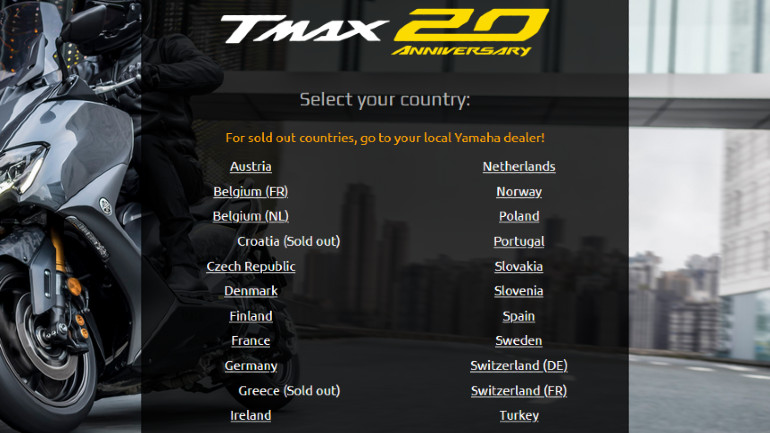 Ελλάδα και Κροατία εξαφάνισαν τα επετειακά TMAX 560 σε χρόνο ρεκόρ!