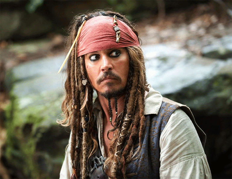  Ο Ντεπ Τζόνι ως Τζακ Σπάροου στους «Πειρατές της Καραϊβικής»