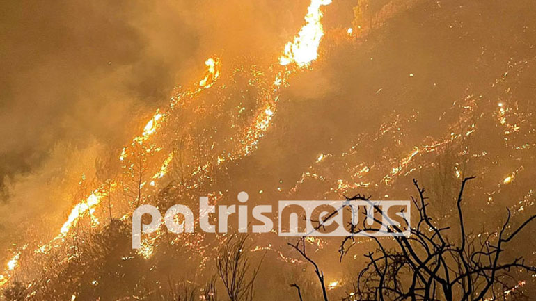 Πυρκαγιά στην Κορυφή Ηλείας