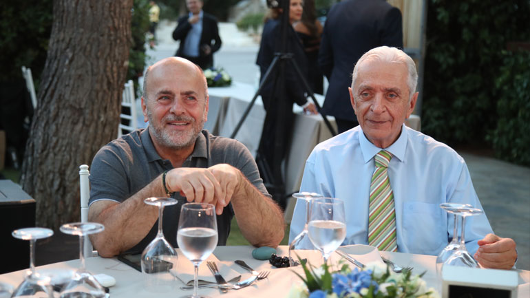 Ο πρόεδρος της ΠΑΕ Παναθηναϊκός Γιάννης Αλαφούζος και ο Μάνος Μαυροκουκουλάκης 