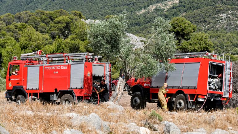 Οριοθετήθηκε η πυρκαγιά στην Αγ. Μαρίνα Κορωπίου Αττικής