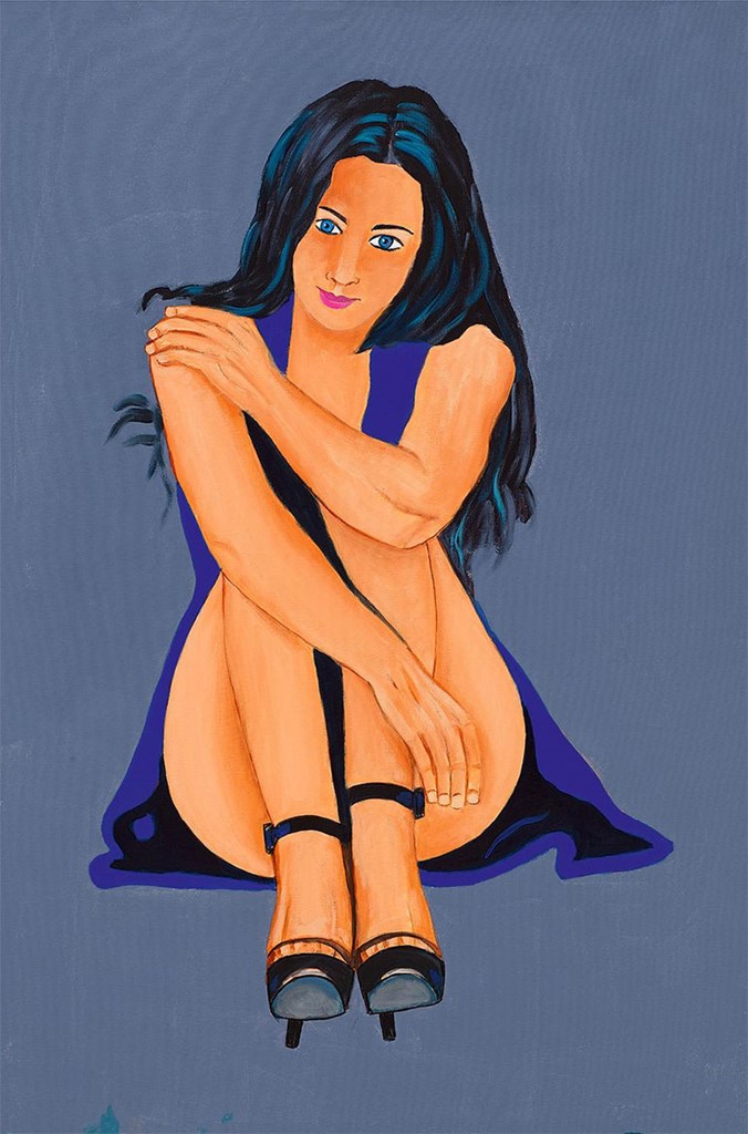  Ergo_4  ΜΠΛΕ ΜΑΤΙΑ / BLUE EYES 12/2022, ακρυλικάσεκαμβά / acrylics on canvas 150 x 100 cm 