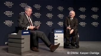  Ο Β. Σόιμπλε μιλά στον Π. Λίμπουργκ στο Νταβός, Ιανουάριος 2014