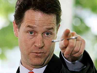 Ο επικεφαλής των Φιλελευθέρων, Nick Clegg