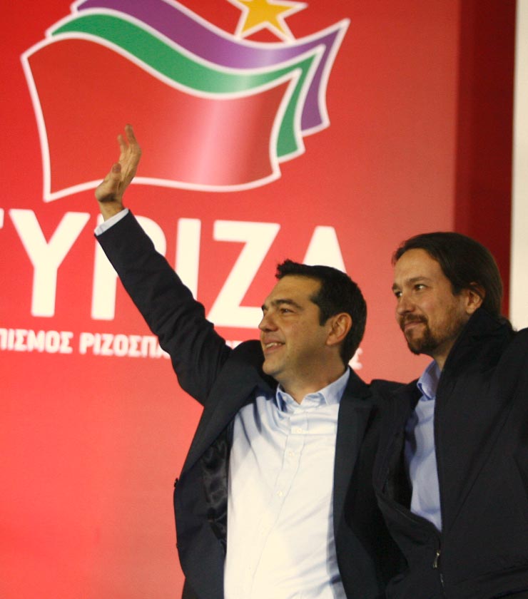 «Η ανατροπή στην Ελλάδα λέγεται ΣΥΡΙΖΑ, στην Ισπανία Podemos» και πρόσθεσε στα ισπανικά «Hasta la Victoria»| 
