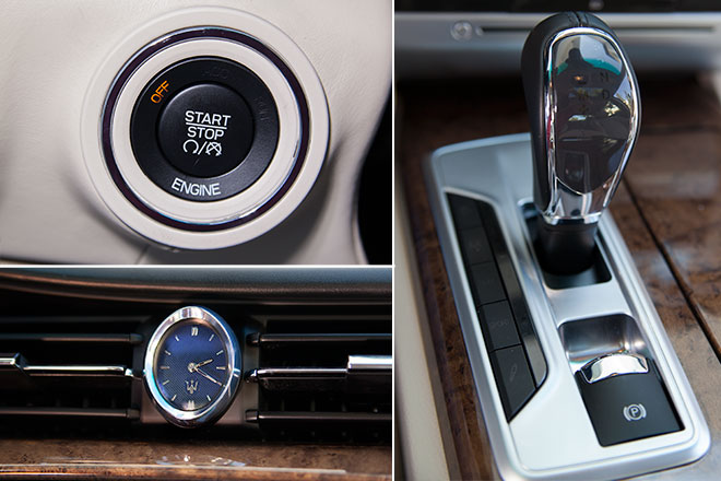 Αυτόματο κιβώτιο 8 σχέσεων, κουμπί για έναρξη του κινητήρα και ένα αναλογικό ρολόι by Maserati......