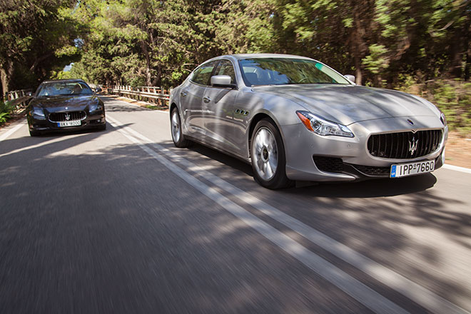 Νέα γενιά (δεξιά) και παλαιά της Maserati Quattroporte. Και οι δύο είναι το ίδιο ποθητές...